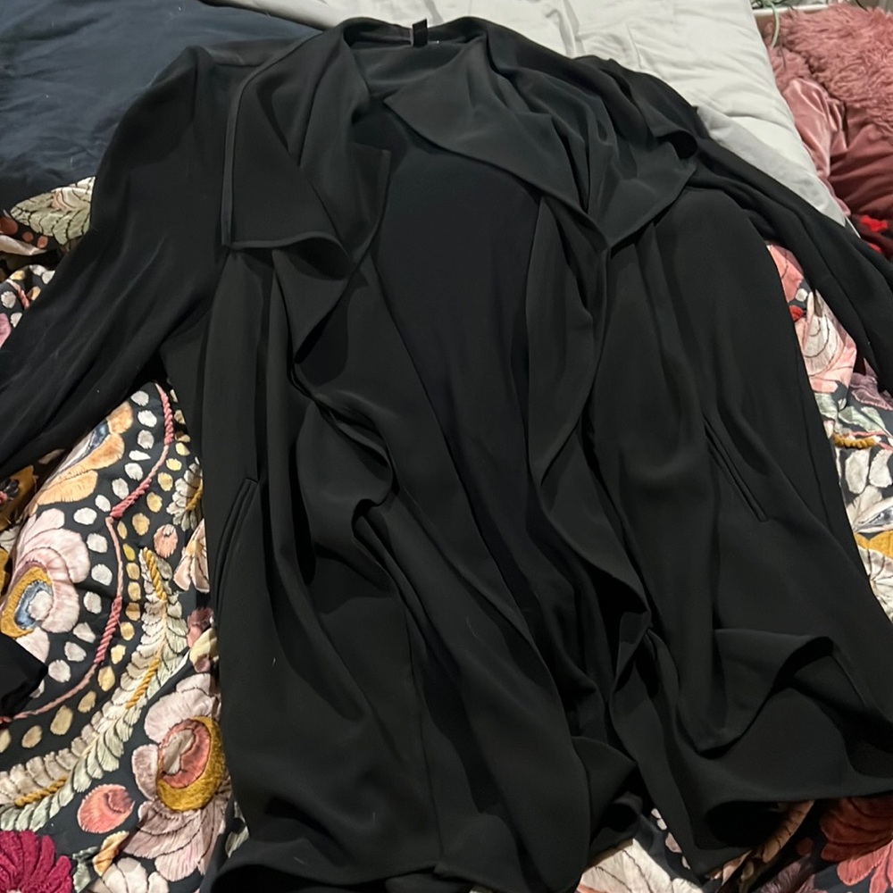 Long Tall Sally LTS Black drape Blazer